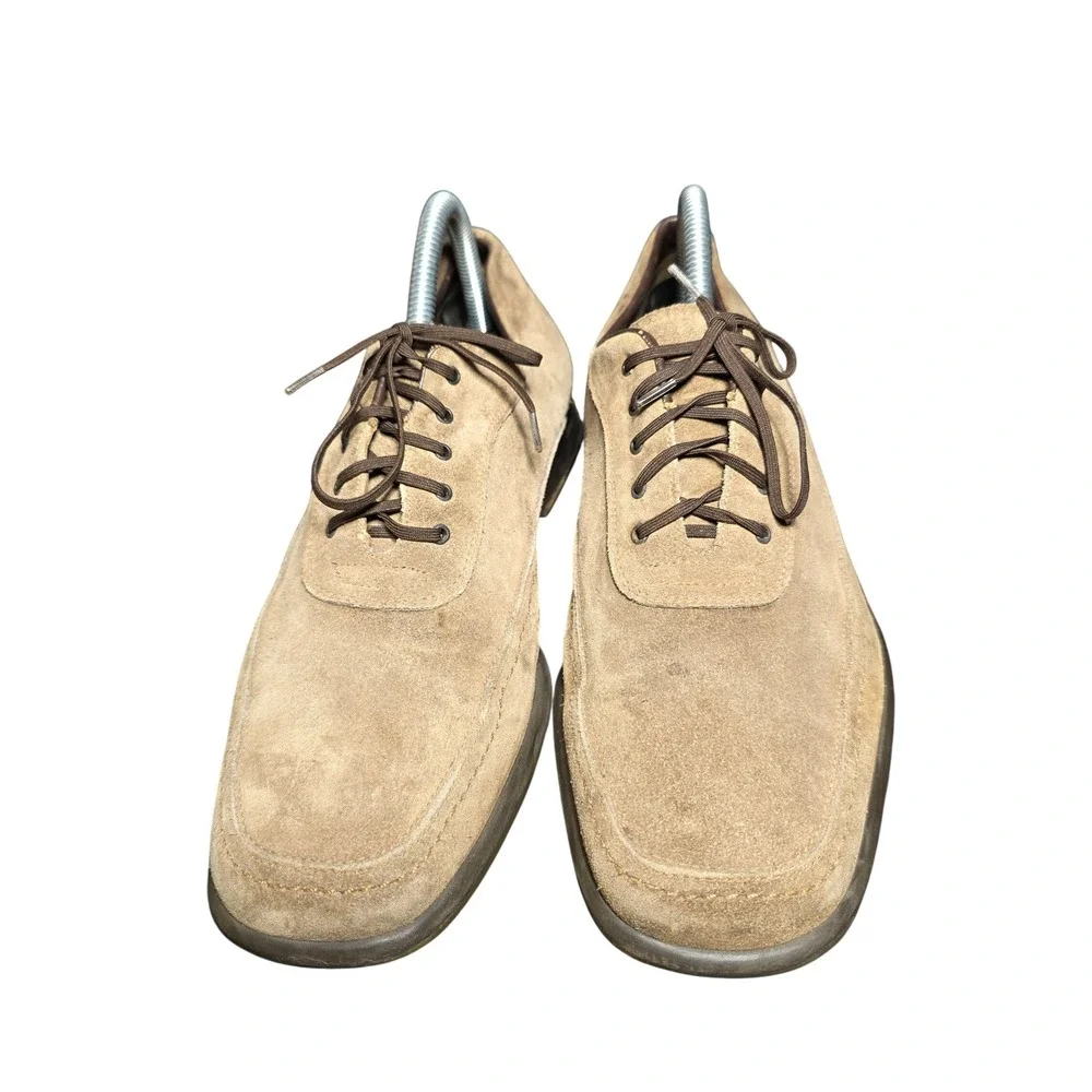 Salvatore Ferragamo Mens Tan Suede Lace Up‎ Oxford Shoes UH35404 Size 7 EE Italy